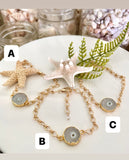 Geode adjustable link bracelet